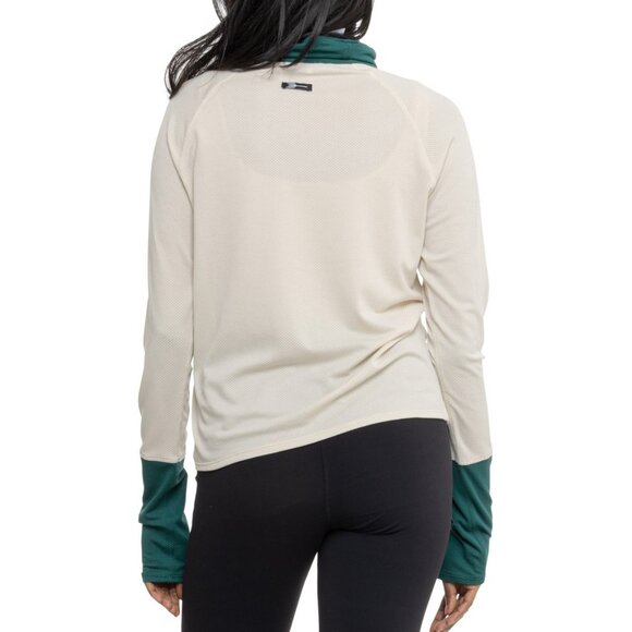 NEW Oiselle Flyout Mock Neck Shirt Women's 6 Long Sleeve Running Top Ivory White - Picture 2 of 10